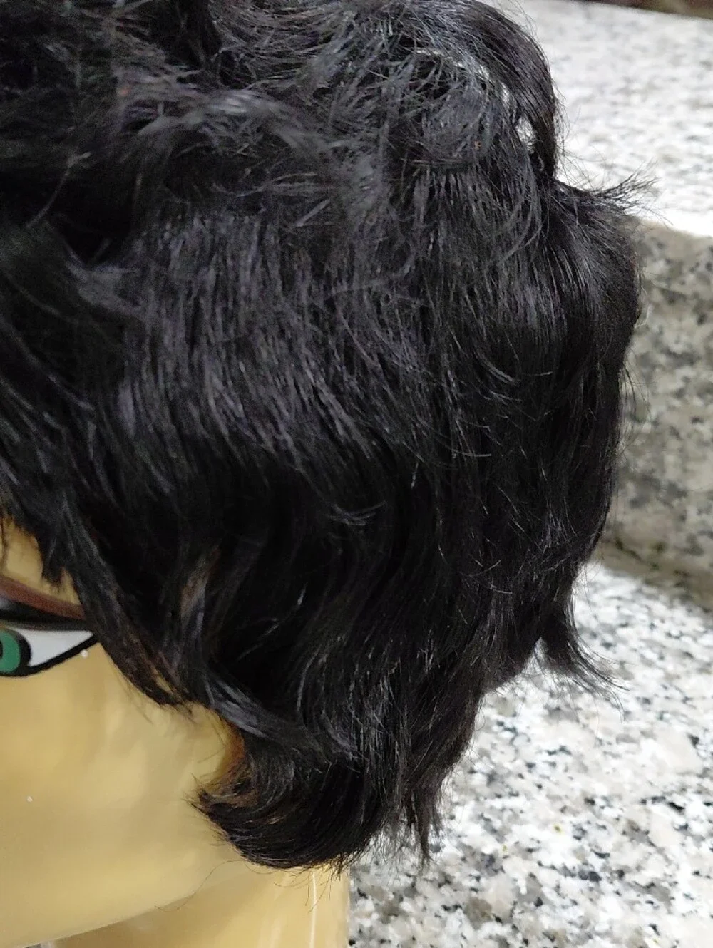 Black Short Pixie Wig for Women - Sleek Style Human Blend